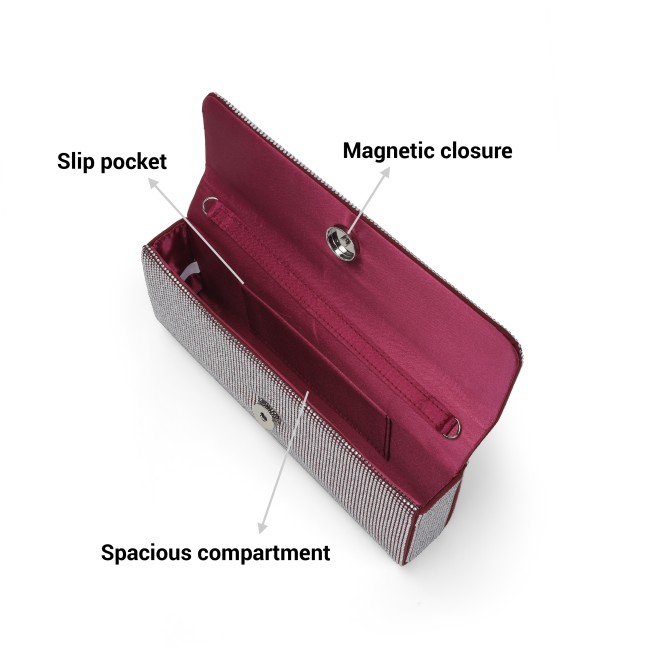 Mochi Women Wine Hand Bags Clutches (SKU: 38-173-58-10)