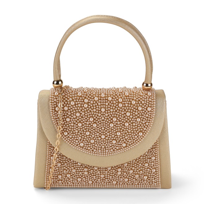 Mochi Women Gold Hand Bags Evening Bag
