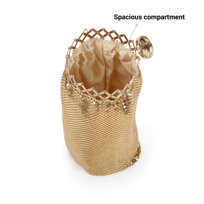 Mochi Women Gold Hand Bags Potlis (SKU: 38-175-15-10)