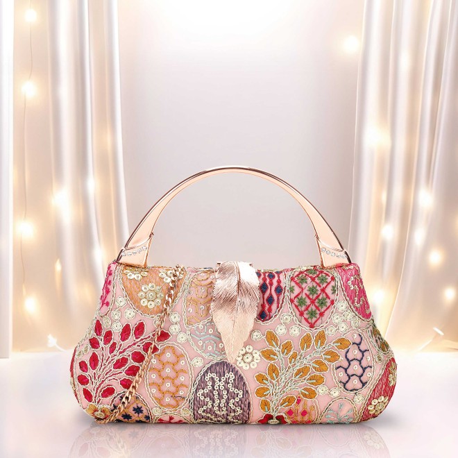 Mochi Women Rose-gold Evening Bag