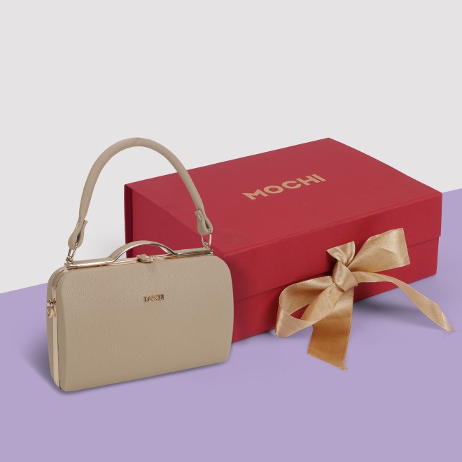 Mochi Women Beige Hand Bags Evening Bag