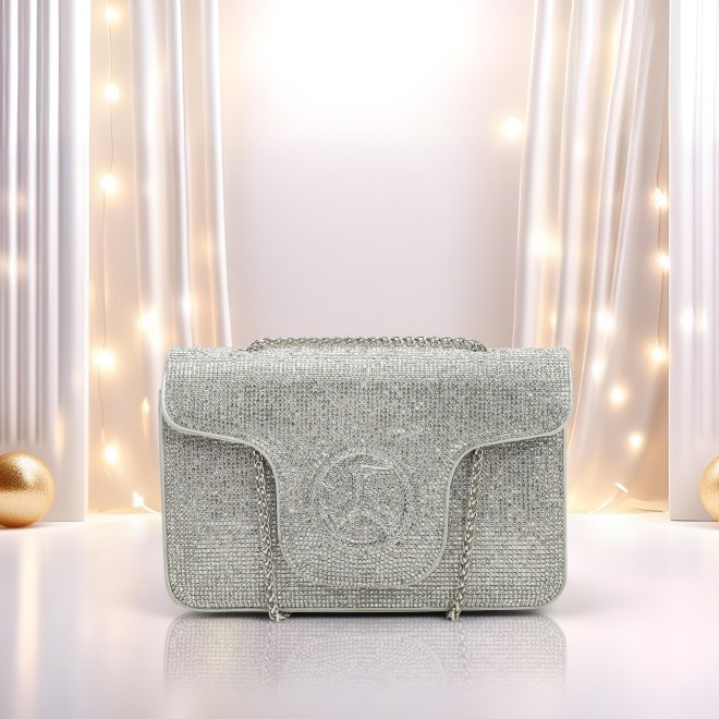 Mochi Women Silver Evening Bag