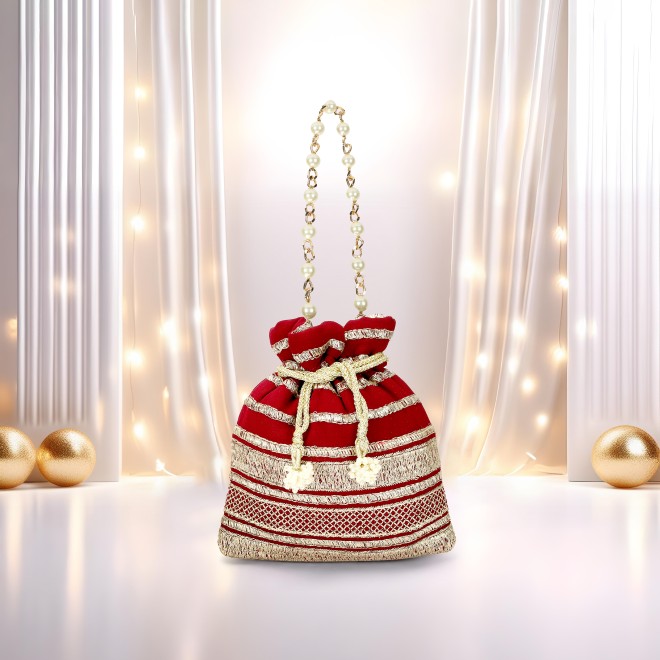 Mochi Women Maroon Potlis