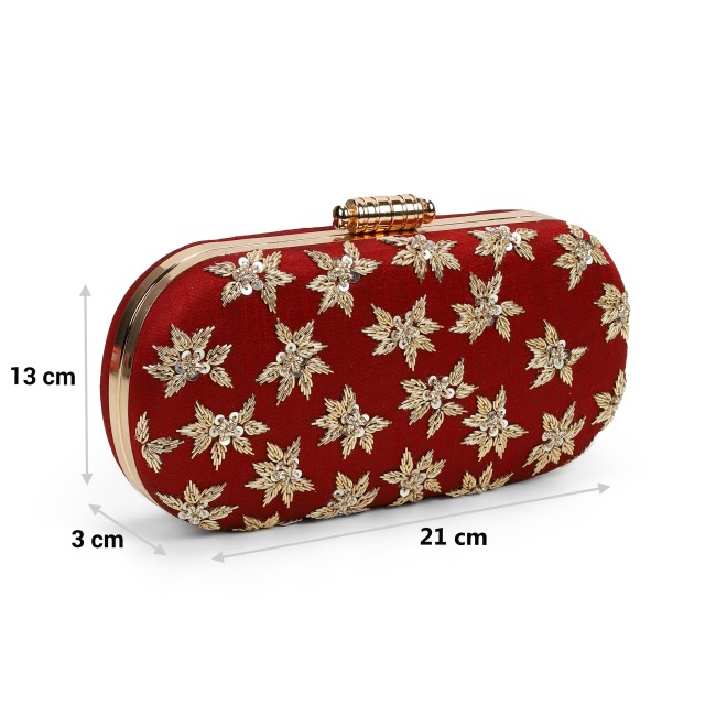 Mochi Women Maroon Clutch (SKU: 38-225-44-10)