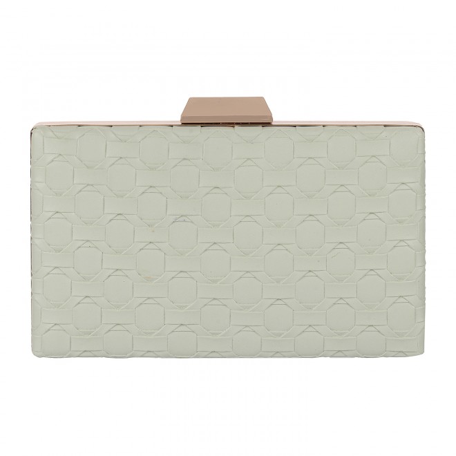 Mochi Women Green Hand Bags Box Clutch