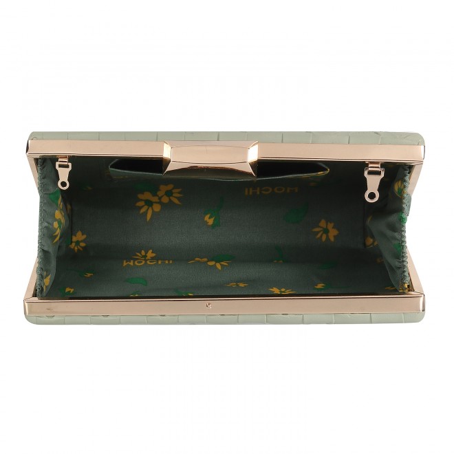 Mochi Women Green Hand Bags Box Clutch (SKU: 38-30-21-10)