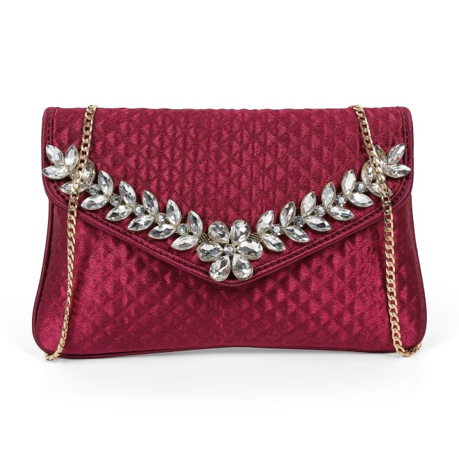 Mochi Women Maroon Clutch (SKU: 38-329-44-10)