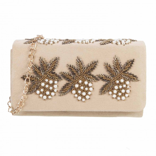Mochi Women Beige Bag Box Clutch