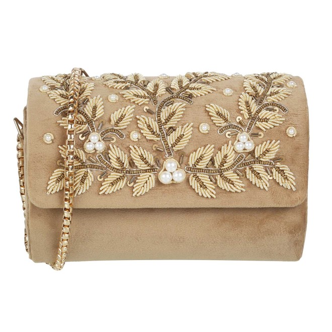 Mochi Women Beige Clutch