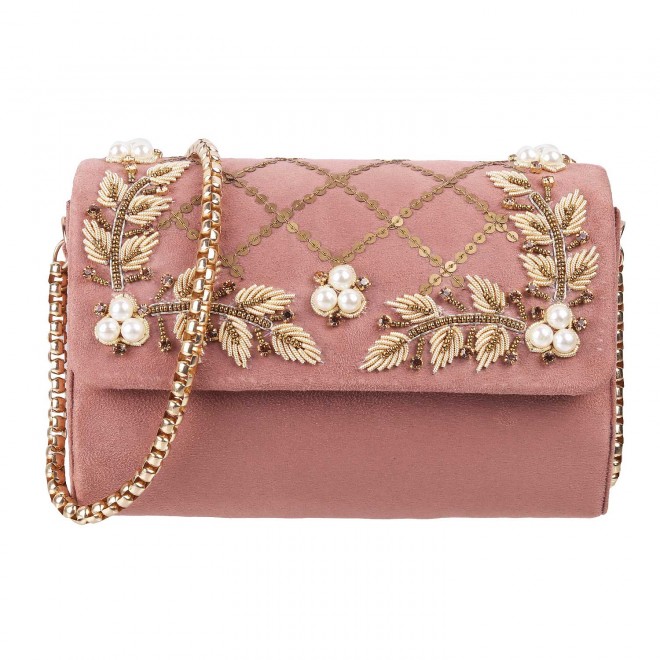 Mochi Women Pink  Flap Clutch