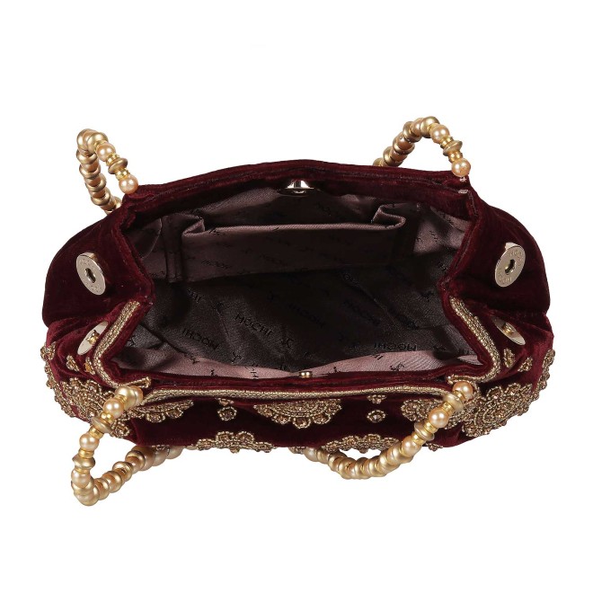 Mochi Women Maroon Potlis (SKU: 38-7714-44-10)