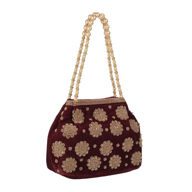 Mochi Women Maroon Potlis (SKU: 38-7714-44-10)
