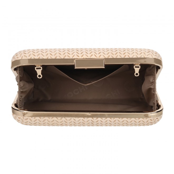 Mochi Women Gold Hand Bags Clutches (SKU: 38-8368-15-10)
