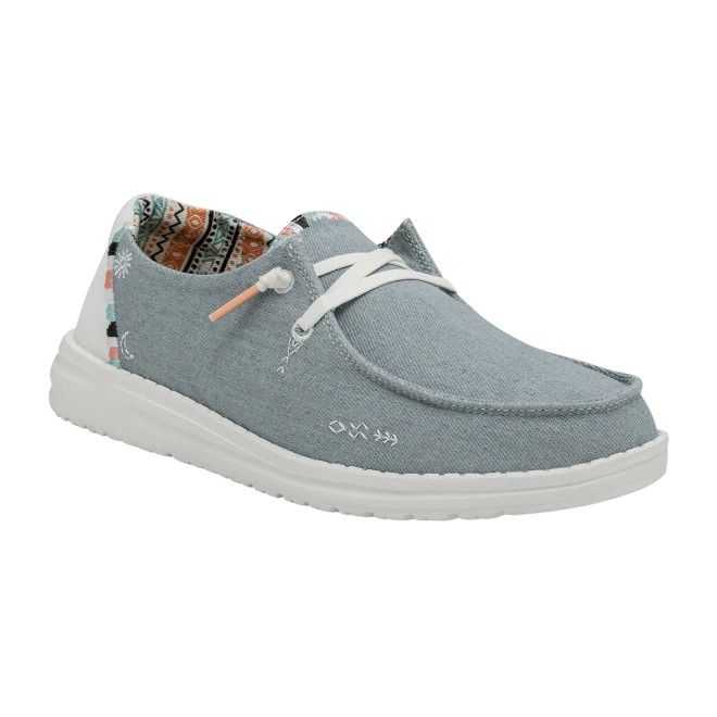 HEYDUDE Women Light-blue Casual Sneakers (SKU: 398-40054-32-8)