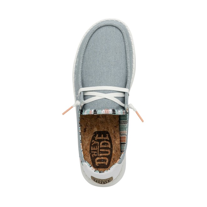 HEYDUDE Women Light-blue Casual Sneakers (SKU: 398-40054-32-8)