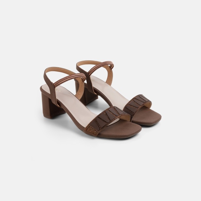 Mochi Women Brown Party Sandals (SKU: 40-122-12-36)