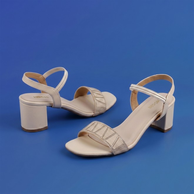 Mochi Women Off-white Party Sandals