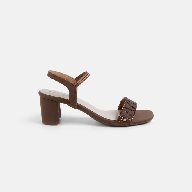 Mochi Women Brown Party Sandals (SKU: 40-122-12-36)