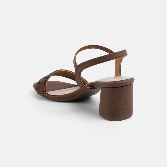 Mochi Women Brown Party Sandals (SKU: 40-122-12-36)