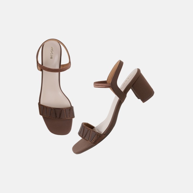 Mochi Women Brown Party Sandals (SKU: 40-122-12-36)