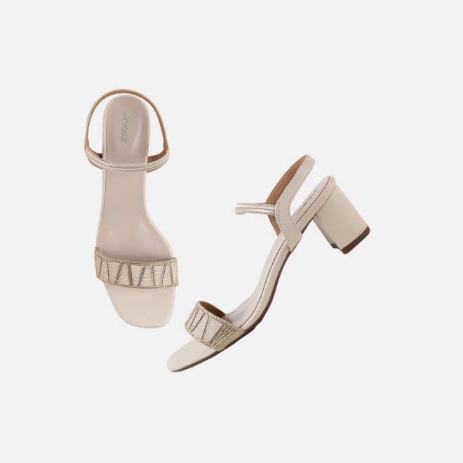 Mochi Women Off-white Party Sandals (SKU: 40-122-66-36)