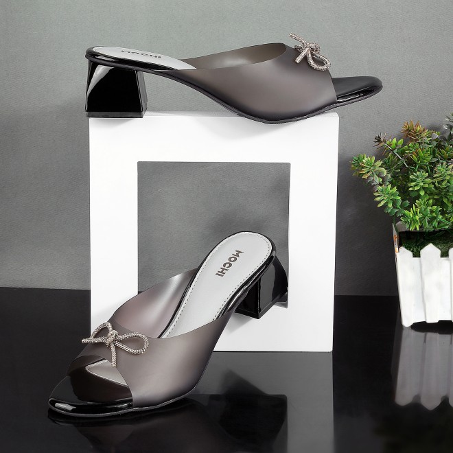 Mochi Women Black Party Sandals