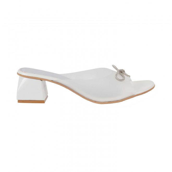 Mochi Women White Party Sandals (SKU: 40-137-16-36)