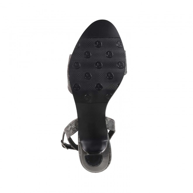 Mochi Women Gun-Metal Party Sandals (SKU: 40-141-29-36)