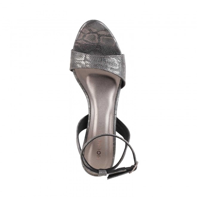 Mochi Women Gun-Metal Party Sandals (SKU: 40-141-29-36)
