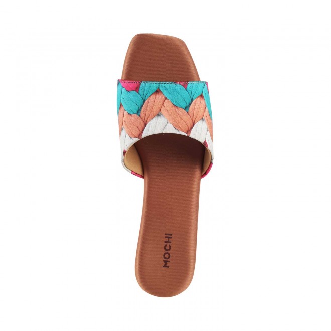 Mochi Women Beige Casual Sandals (SKU: 40-145-20-36)