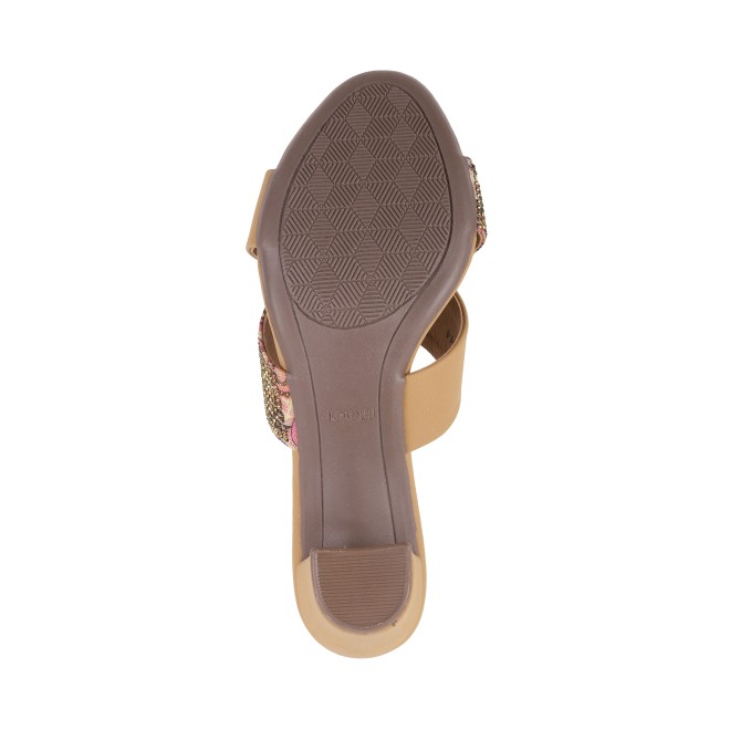 Mochi Women Beige Casual Slip Ons (SKU: 40-184-20-36)