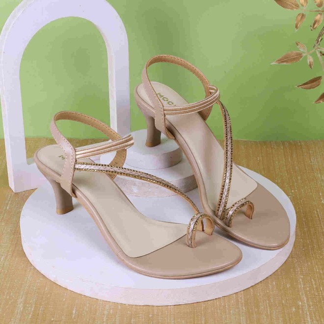 Mochi Women Beige Formal Sandals (SKU: 40-186-20-37)