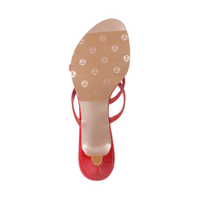 Mochi Women Red Party Slip Ons (SKU: 40-197-18-37)