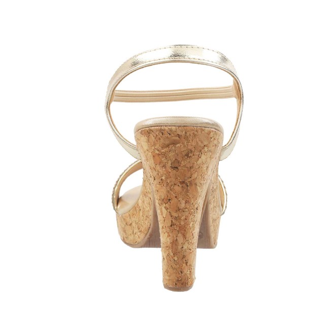 Mochi Women Gold Party Sandals (SKU: 40-2-15-40)