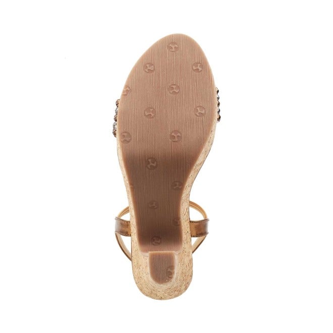 Mochi Women Antique-Gold Party Sandals (SKU: 40-2-28-41)
