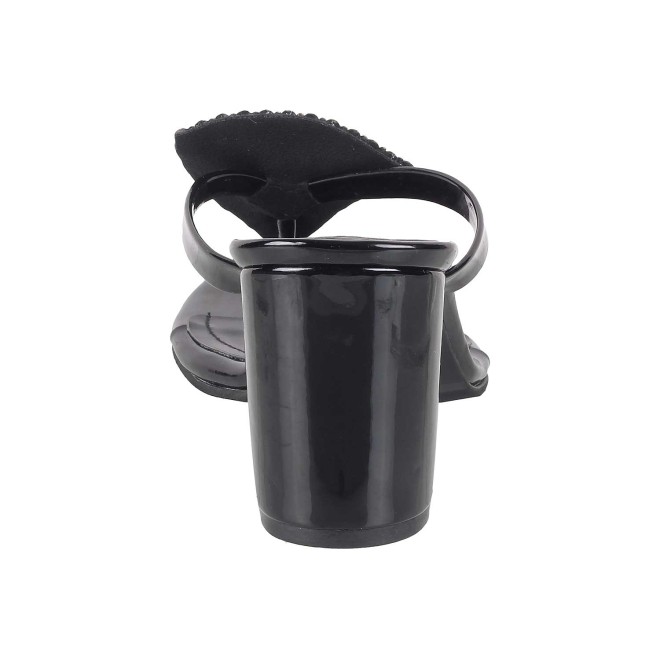 Mochi Women Black Party Slip Ons (SKU: 40-209-11-37)