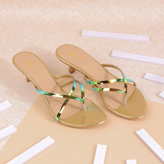 Women Antique-Gold Casual Slip Ons