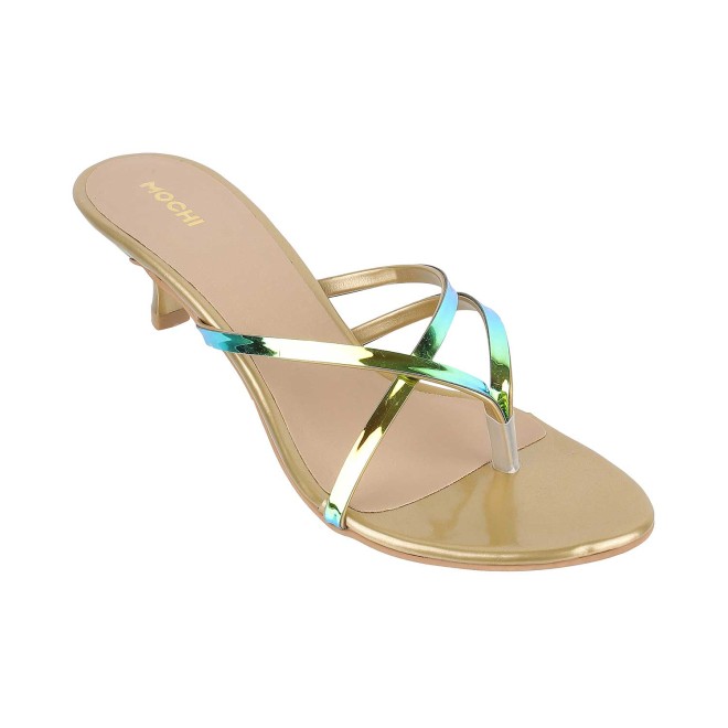 Mochi Women Antique-Gold Casual Slip Ons (SKU: 40-2174-28-39)