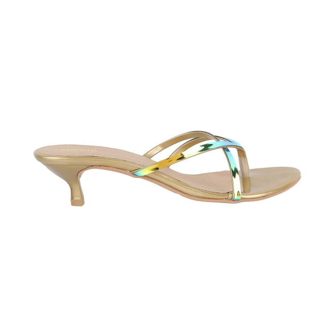 Mochi Women Antique-Gold Casual Slip Ons (SKU: 40-2174-28-39)