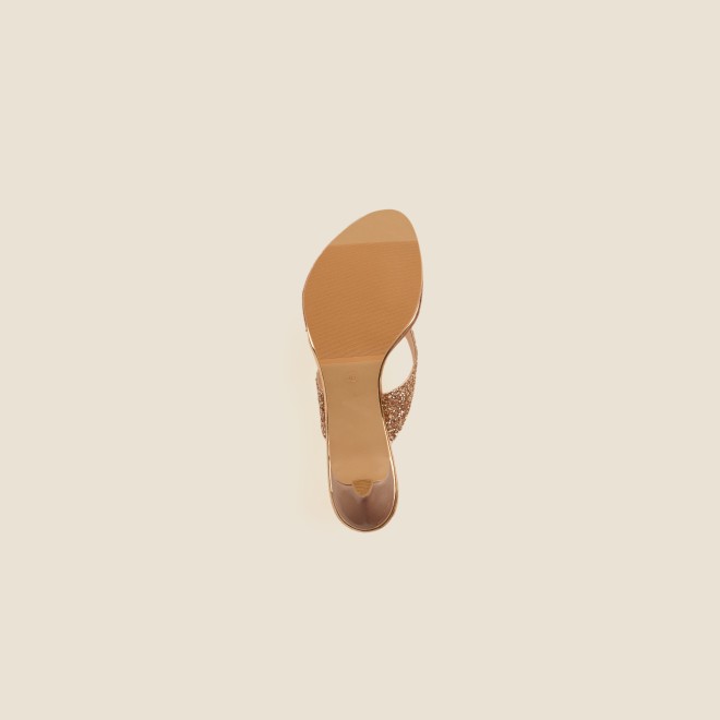 Mochi Women Rose-Gold Party Slip Ons (SKU: 40-2333-52-36)