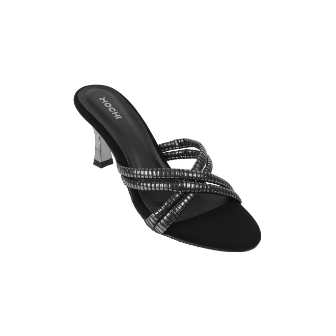 Mochi Women Black Party Slip Ons (SKU: 40-238-11-37)