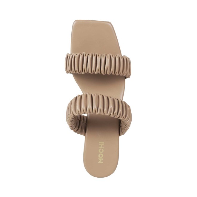 Mochi Women Beige Casual Slip Ons (SKU: 40-2394-20-36)