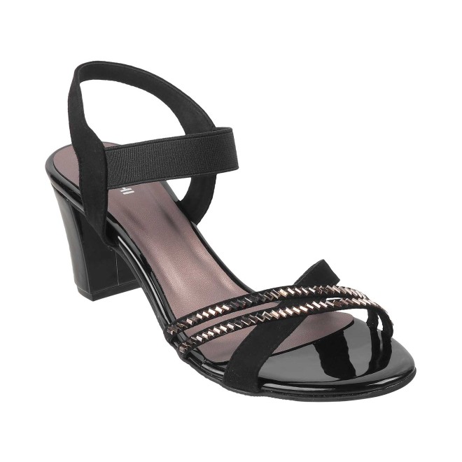 Mochi Women Black Party Sandals (SKU: 40-2410-11-36)
