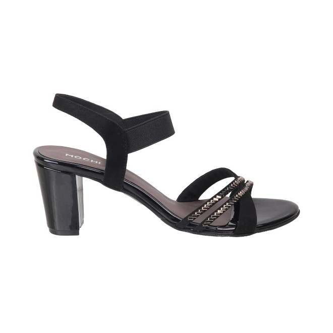 Mochi Women Black Party Sandals (SKU: 40-2410-11-36)