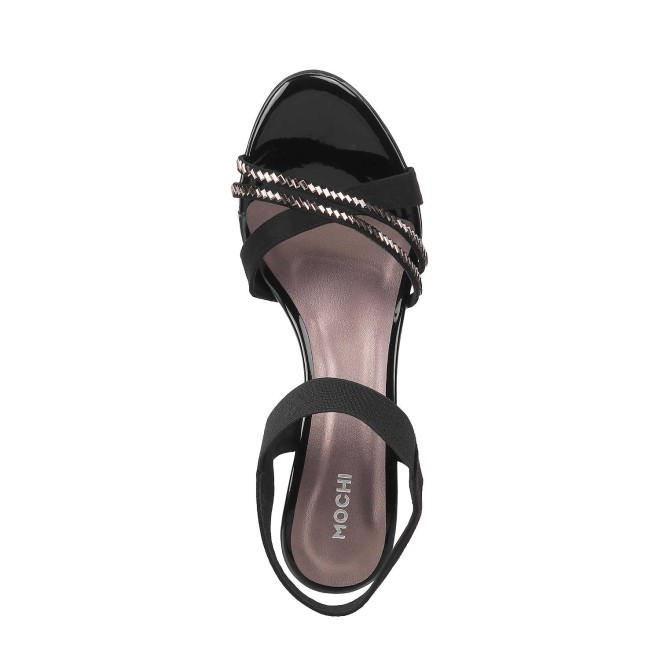 Mochi Women Black Party Sandals (SKU: 40-2410-11-36)