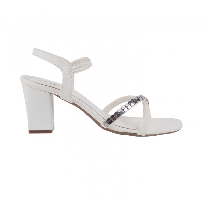 Mochi Women White Party Sandals (SKU: 40-2442-16-36)