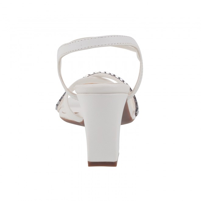 Mochi Women White Party Sandals (SKU: 40-2442-16-36)