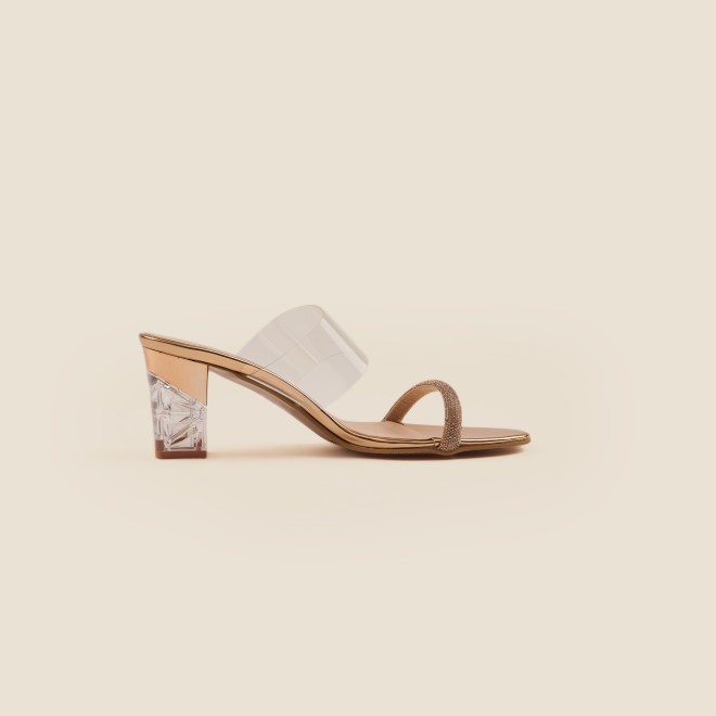 Mochi Women Rose-Gold Party Sandals (SKU: 40-2475-52-37)