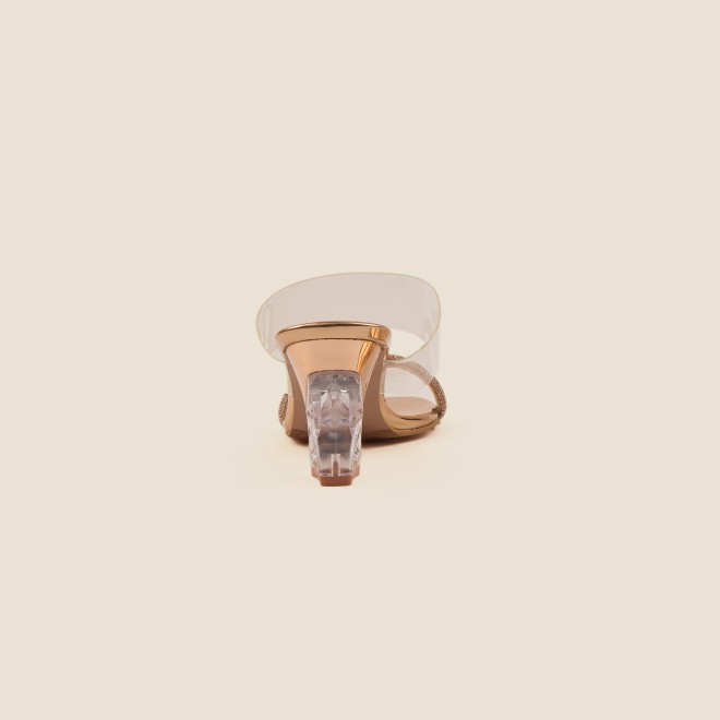 Mochi Women Rose-Gold Party Sandals (SKU: 40-2475-52-37)