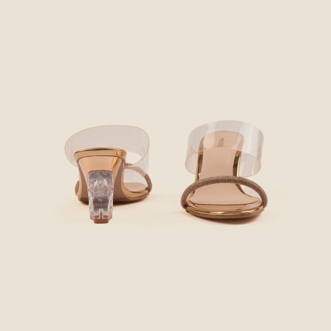 Mochi Women Rose-Gold Party Sandals (SKU: 40-2475-52-37)